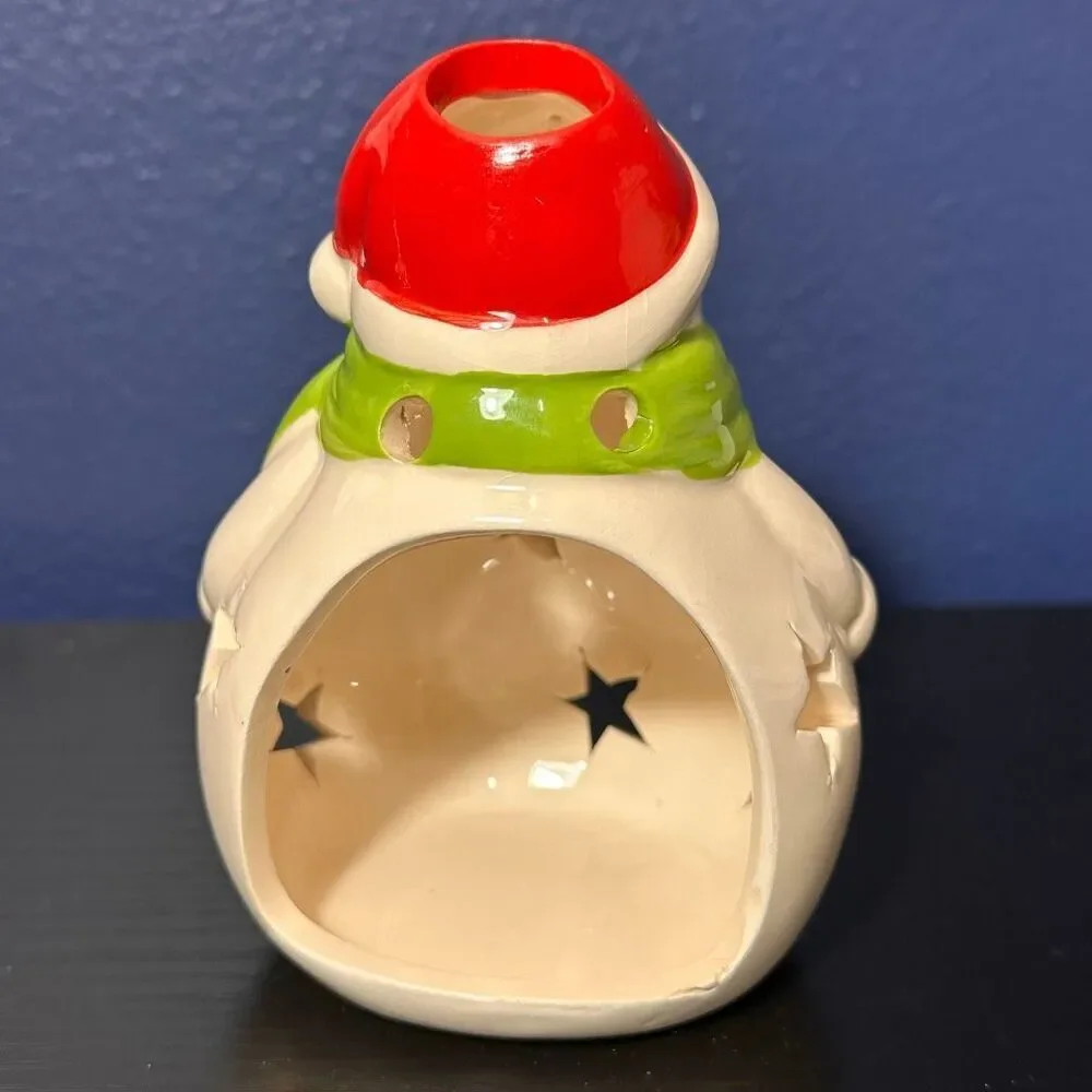Snowman Tealight Candle Holder Holiday Decoration Christmas